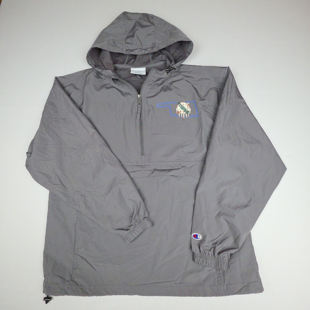 Champion Authentic Oklahoma Flag Packable Jacket Mens Med Windbreaker